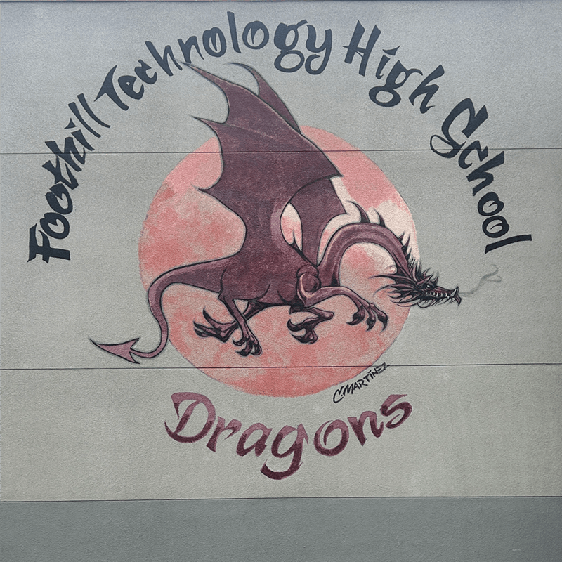 Foothill Technology High School Red Dragon Mural