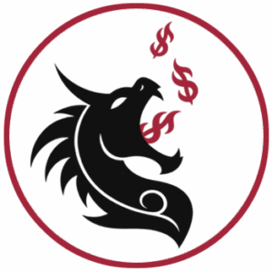 Feed The Dragon Logo - Dragon Eating Money