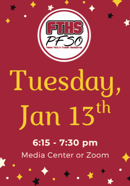 January 13th PFSO General Meeting Graphic